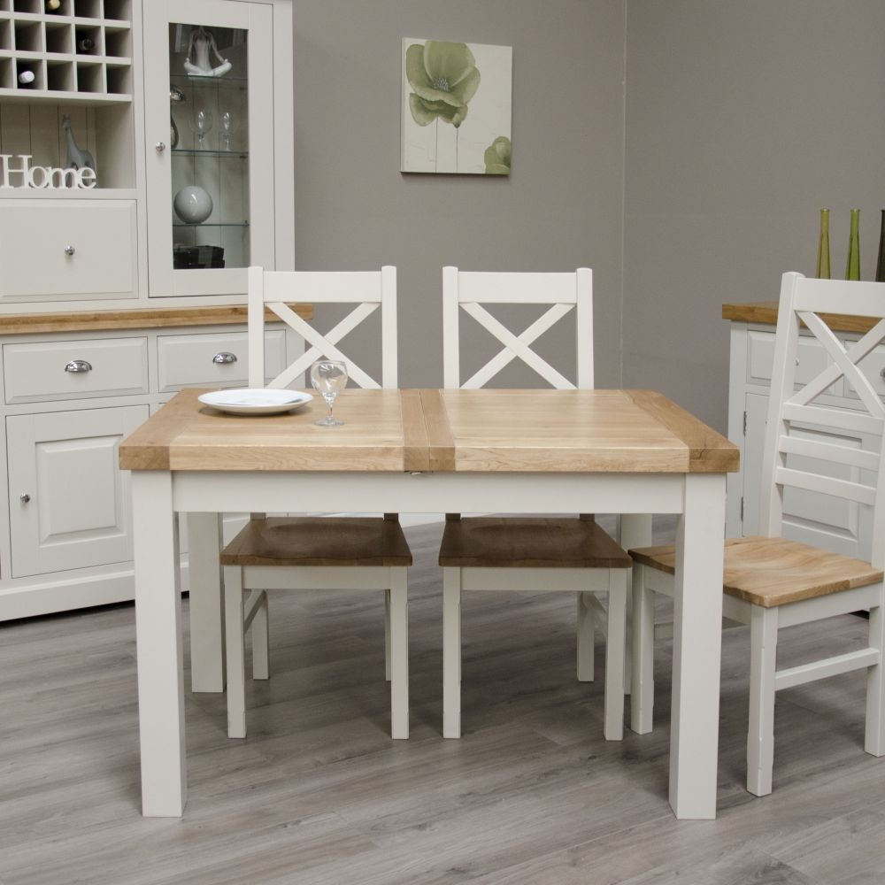 Product photograph of Homestyle Gb Painted Deluxe 4 Seater Extending Dining Table from Choice Furniture Superstore.